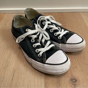 CONVERSE Black Canvas Low-Top Sneakers
